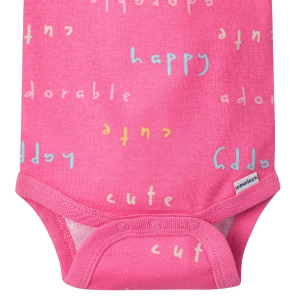 5 pack baby girls bear short sleeve onesies® bodysuits9