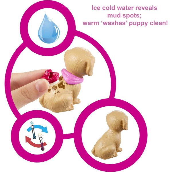 barbie doll and playset, pet boutique with 4 pets1