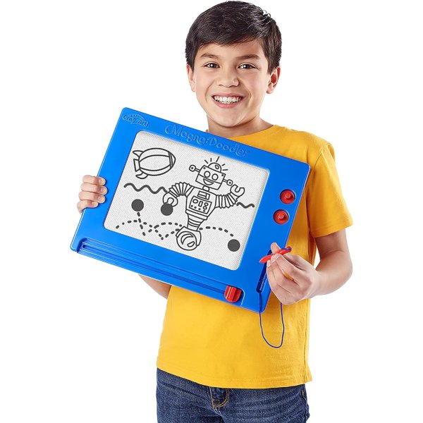 cra z art retro magna doodle magnetic drawing board for kids 3 and up, blue:white2