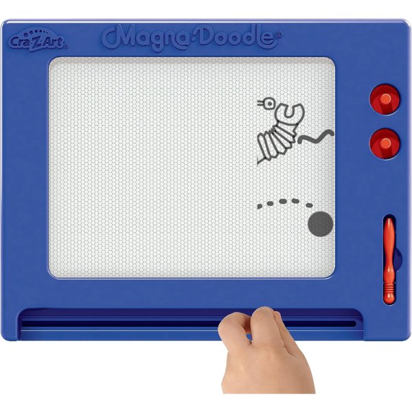 cra z art retro magna doodle magnetic drawing board for kids 3 and up, blue:white6