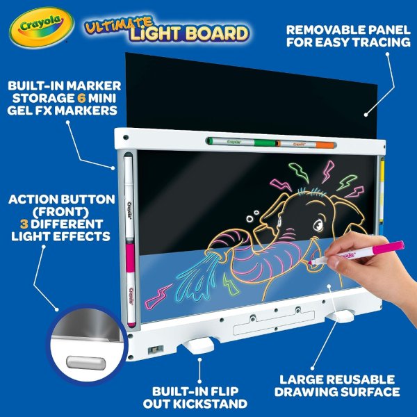 crayola ultimate light board drawing tablet coloring set4