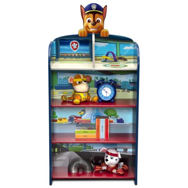 delta children paw patrol wooden playhouse 4 shelf bookcase for kids7