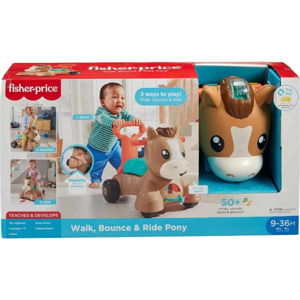 fisher price® walk, bounce & ride pony3