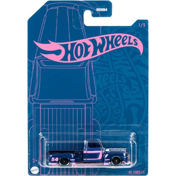 hot wheels pearl and chrome 54th anniversary edition '49 ford f14