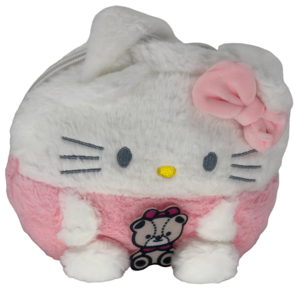 kitty plush purse(pink & white)1