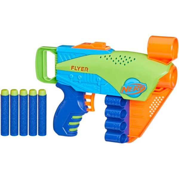 nerf elite junior flyer foam kids toy blaster with 5 darts1