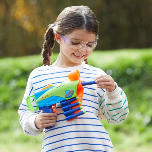 nerf elite junior flyer foam kids toy blaster with 5 darts4