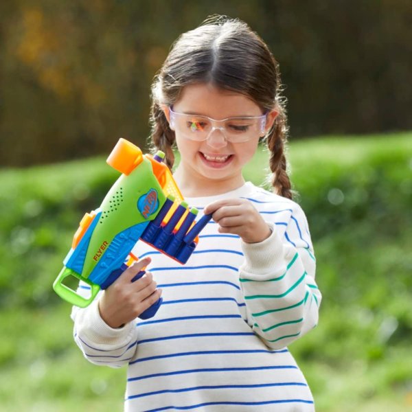 nerf elite junior flyer foam kids toy blaster with 5 darts9