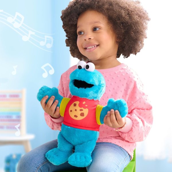 sesame street sing along cookie monster 13 inch plushie stuffed animal6