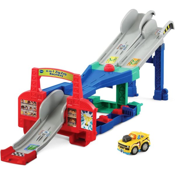 vtech go! go! smart wheels® 4 in 1 zig zag raceway track set & stunt car3