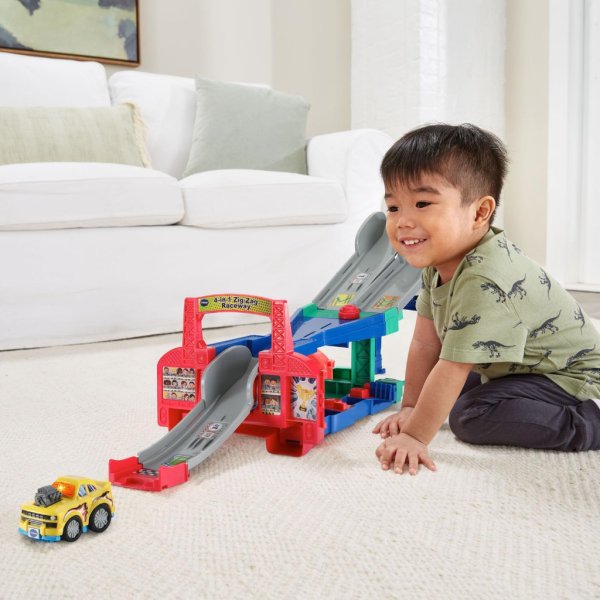 vtech go! go! smart wheels® 4 in 1 zig zag raceway track set & stunt car6