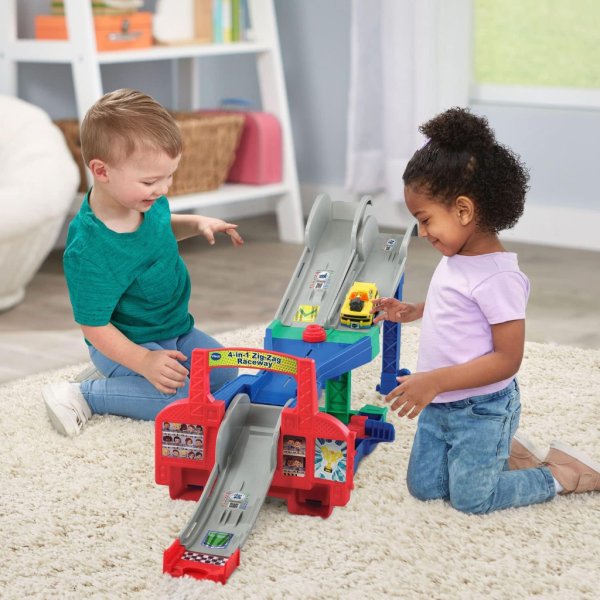 vtech go! go! smart wheels® 4 in 1 zig zag raceway track set & stunt car8