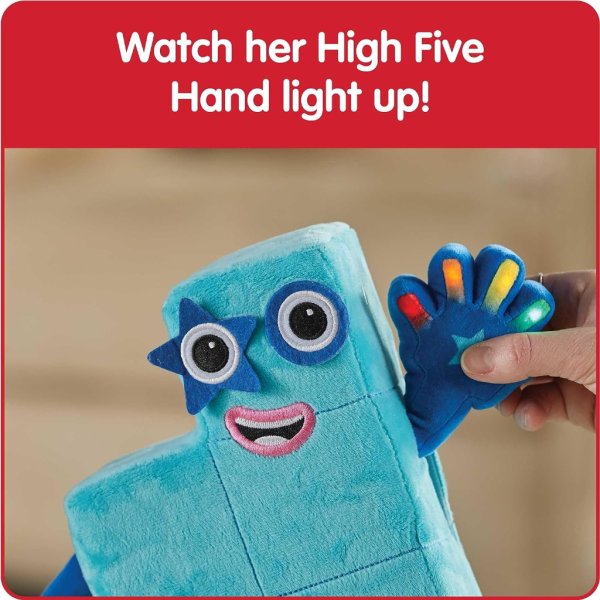 hand2mind sing along numberblock five, plush singing toys1