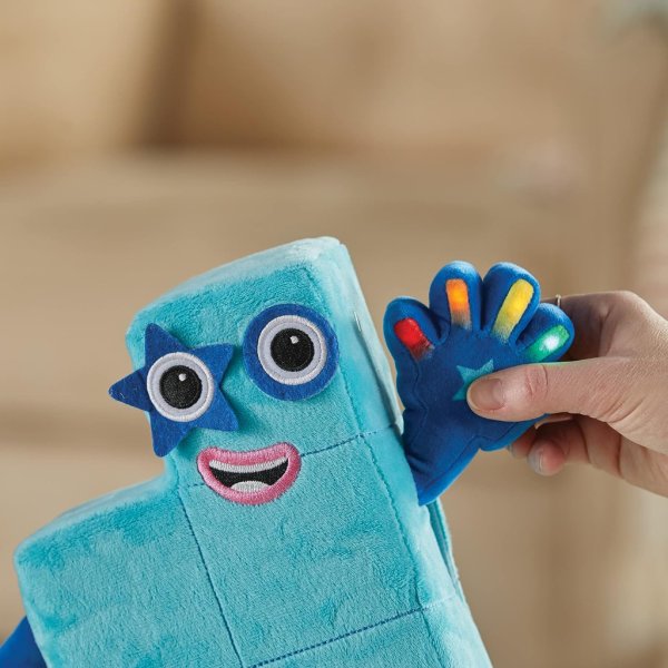 hand2mind sing along numberblock five, plush singing toys9