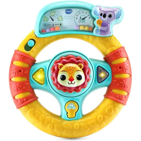 VTech Grip and Go Steering Wheel Interactive Driving Toy for Babies