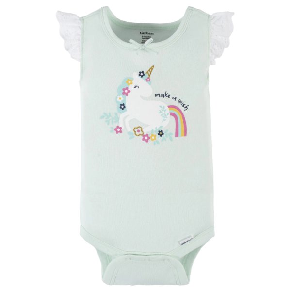 4 pack baby girls unicorn tank onesies bodysuits 3 6m (dual) (2)