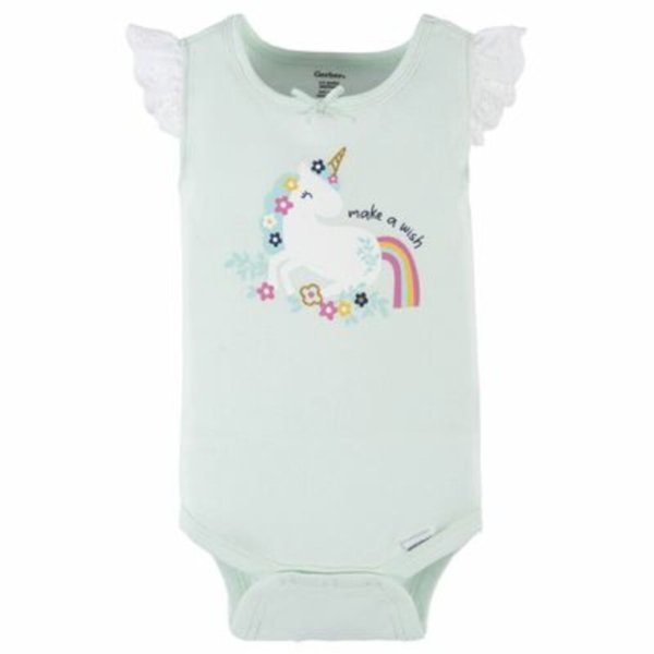 4 pack baby girls unicorn tank onesies bodysuits newborn (dual)2