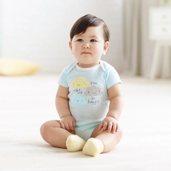 5 pack baby neutral clouds onesies® bodysuits 0 3m1