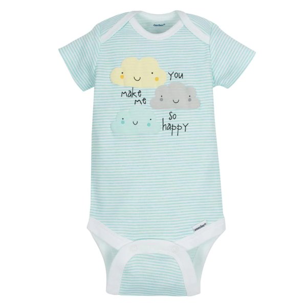 5 pack baby neutral clouds onesies® bodysuits 0 3m2