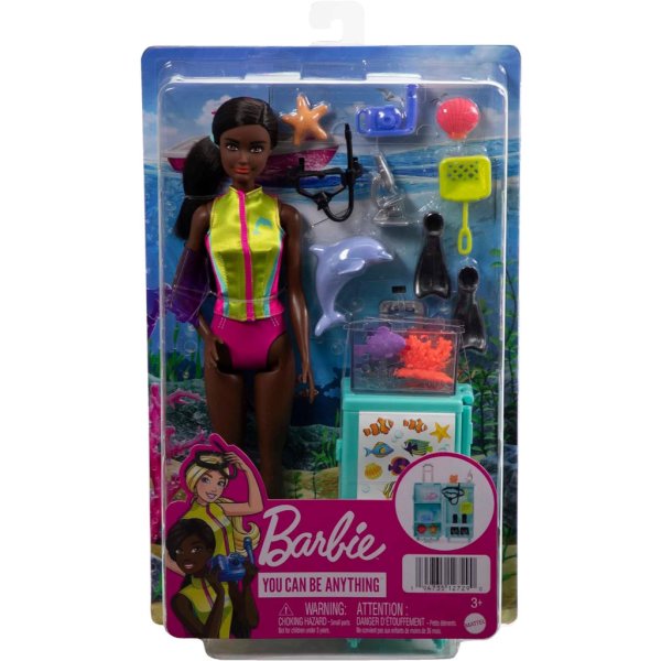 barbie careers marine biologist doll brunette & mobile lab playset (1)