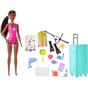 barbie careers marine biologist doll brunette & mobile lab playset (2)