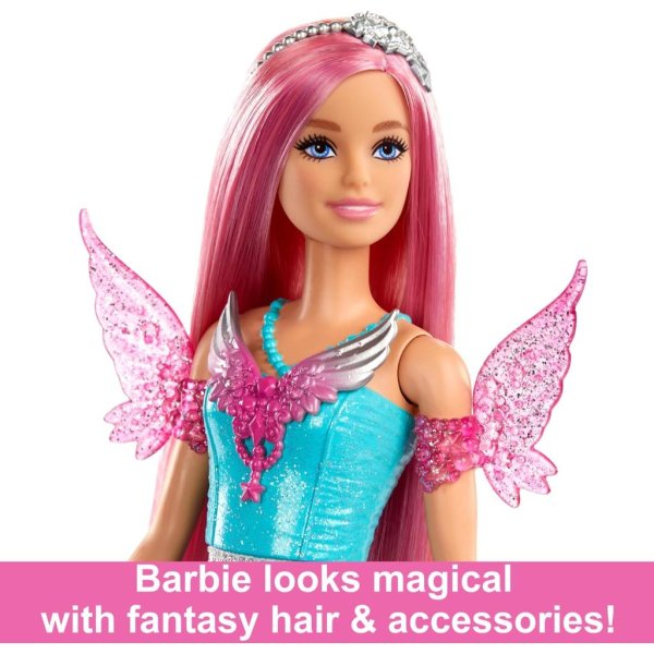barbie doll with two fairytale pets, barbie “malibu” from barbie a touch of magic pink hair4