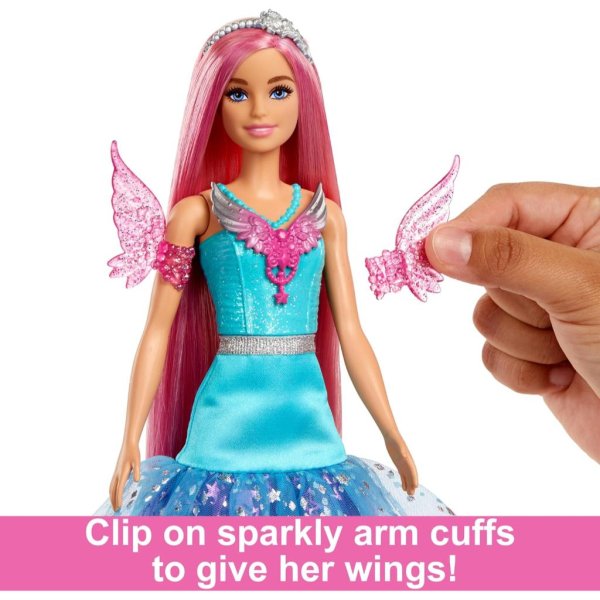 barbie doll with two fairytale pets, barbie “malibu” from barbie a touch of magic pink hair5