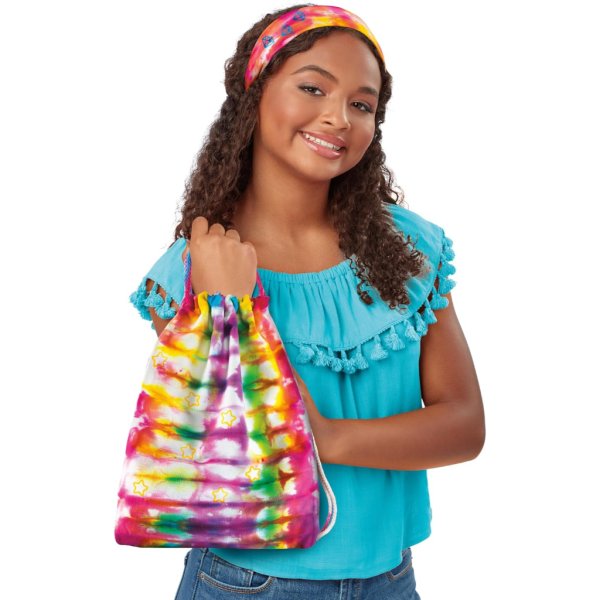 craz art tie dye fashion tote & headband3