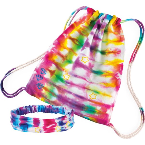 craz art tie dye fashion tote & headband4