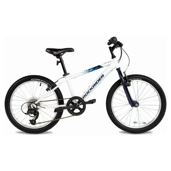 decathlon btwin st120, kids mountain bike, 20, 6 speed, 3'11 to 4'5, white (9)