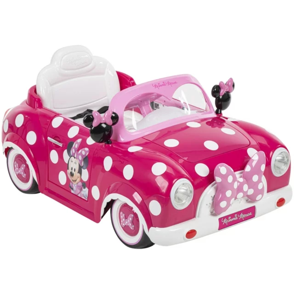 disney minnie mouse convertible car 6 volts electric ride on2