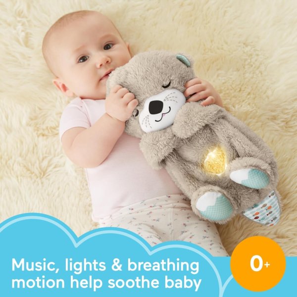 fisher price sound machine soothe 'n snuggle otter portable plush baby toy4