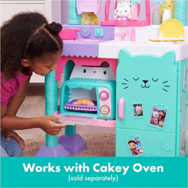 gabby’s dollhouse, cakey play kitchen set, for kids ages 3 and up (6)