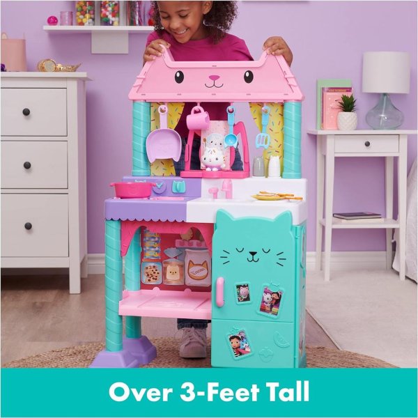 gabby’s dollhouse, cakey play kitchen set, for kids ages 3 and up (8)