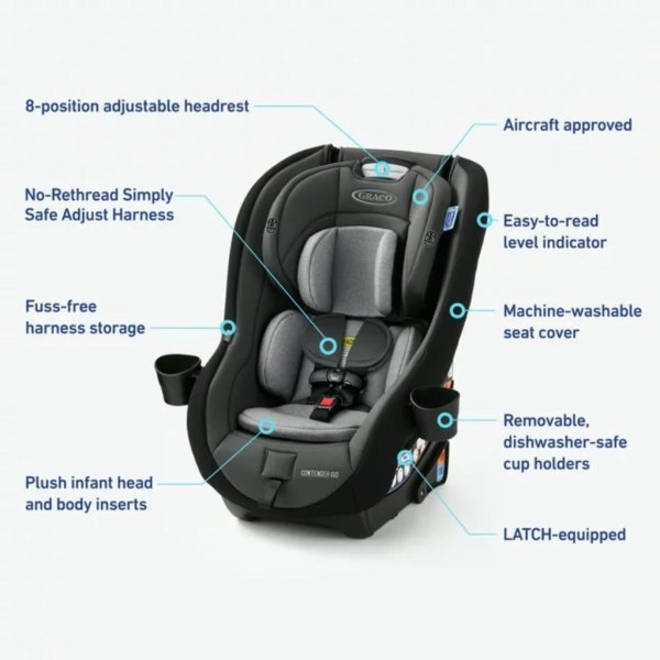 graco contender go convertible car seat, winston (6)