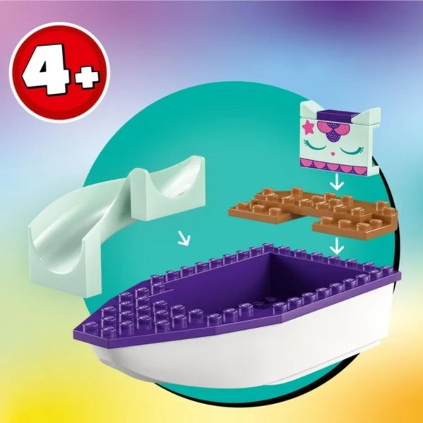 lego gabby's dollhouse gabby & mercat’s ship & spa 10786 building toy for fans of the dreamworks animation series, boat playset (3)