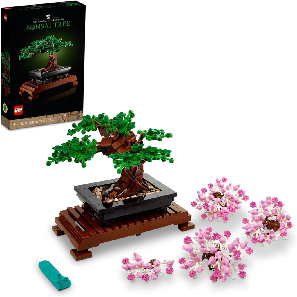 lego icons bonsai tree building set 10281 featuring cherry blossom flowers3