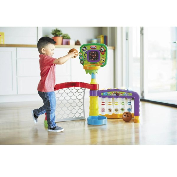little tikes 3 in 1 sports zone basketball, soccer bowling for toddlers (1)