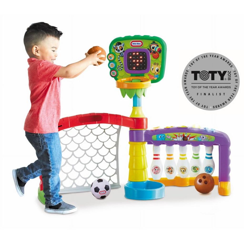little tikes 3 in 1 sports zone basketball, soccer bowling for toddlers (4)