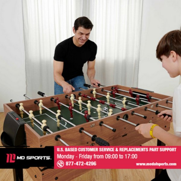 md sports 48 3 in 1 combo game table, pool, hockey, foosball, accessories included8