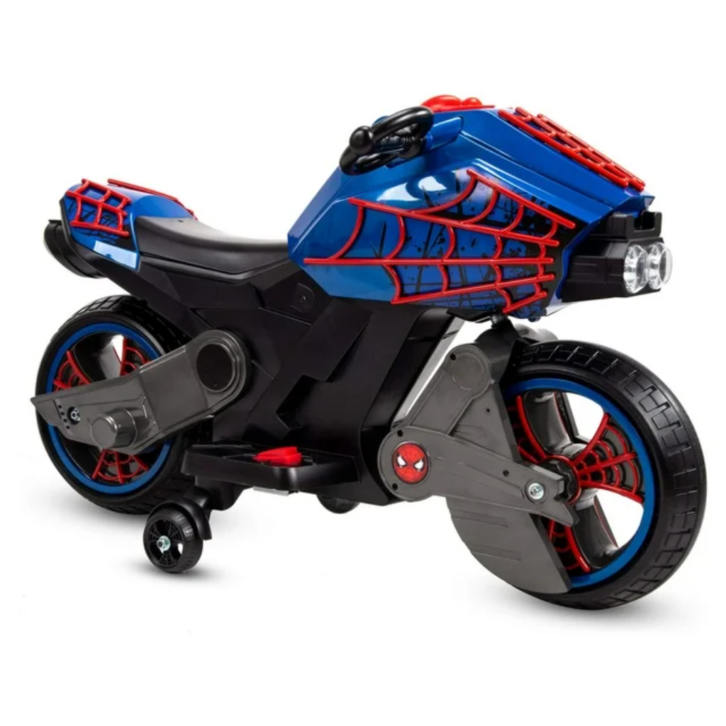 marvel spider man 6v battery powered motorcycle boys ride on toy by huffy6