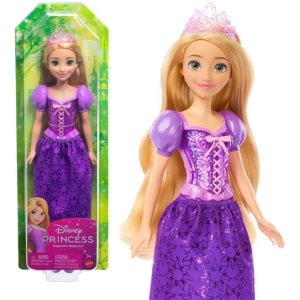 Mattel Disney Princess Rapunzel Doll in Sparkling Fashion with Removable Skirt, Tiara and Shoes, Posable & Collectible, Inspired by Tangled Movie