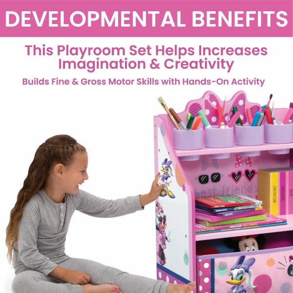 minnie mouse 3 piece art & play toddler room in a box by delta children (8)