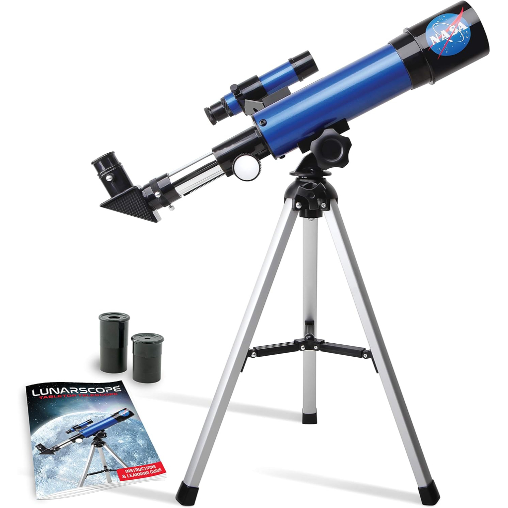 nasa lunar telescope for kids – 90x magnification, includes two eyepieces, tabletop tripod, and finder scope kids telescope for astronomy beginners, space toys, nasa gifts7
