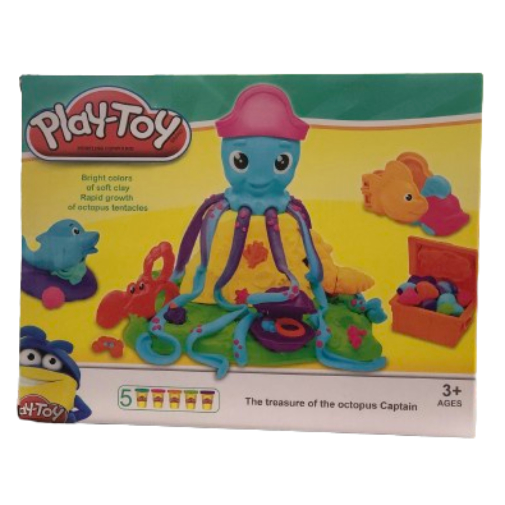 octopus play dough play toy set