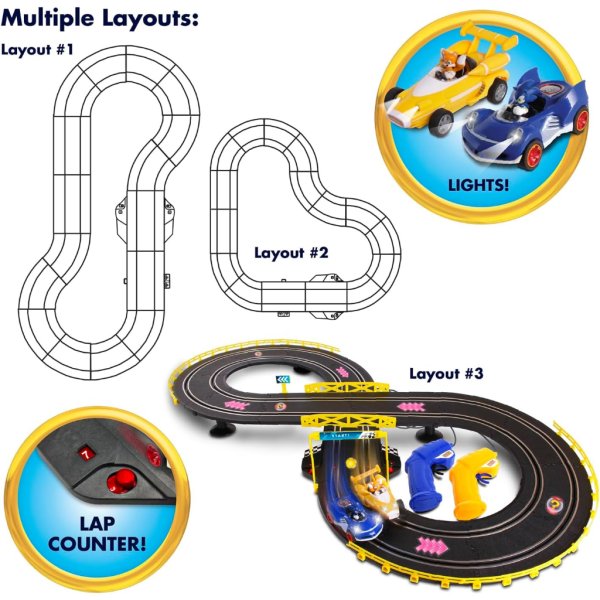 sonic & tails rc slot car set race set vehicle2