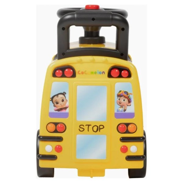 spark. create. imagine. cocomelon school bus ride on with letters, numbers, & music, unisex (2)