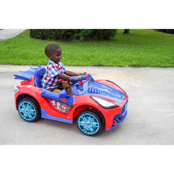 spider man 6 volt super car ride on for children ages 3+ years (8)