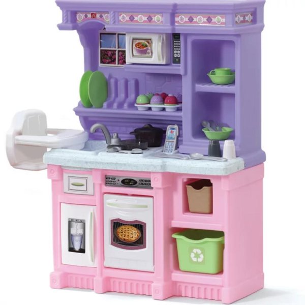 step2 little bakers kids play kitchen with 30 piece accessory play set