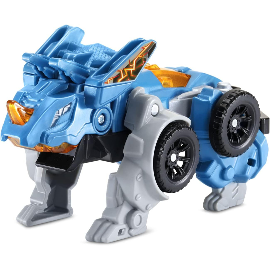 triceratops race car transforming dino track set & 4 play pieces1
